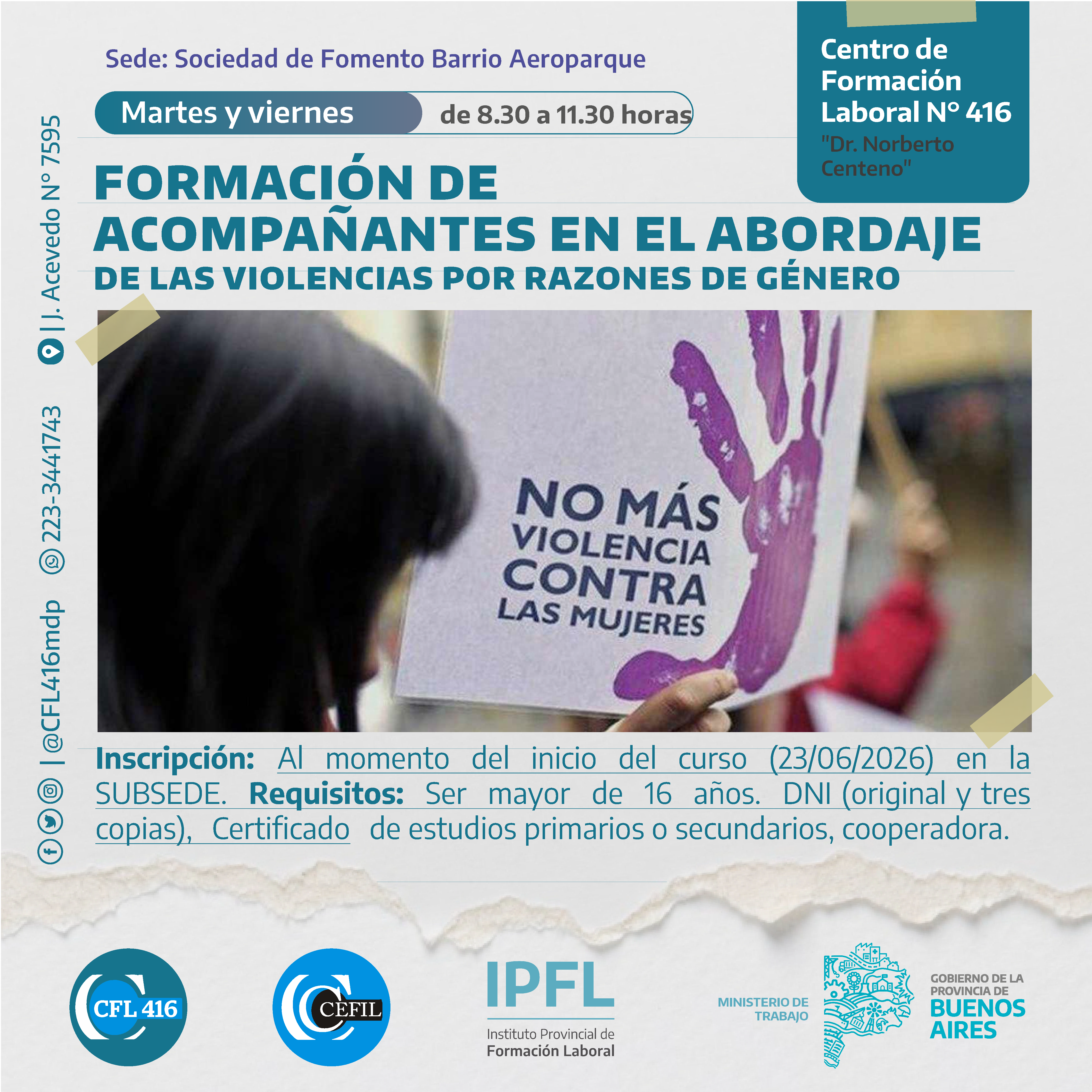 Formación de Acompañantes en el Abordaje de las Violencias por Razones de Género