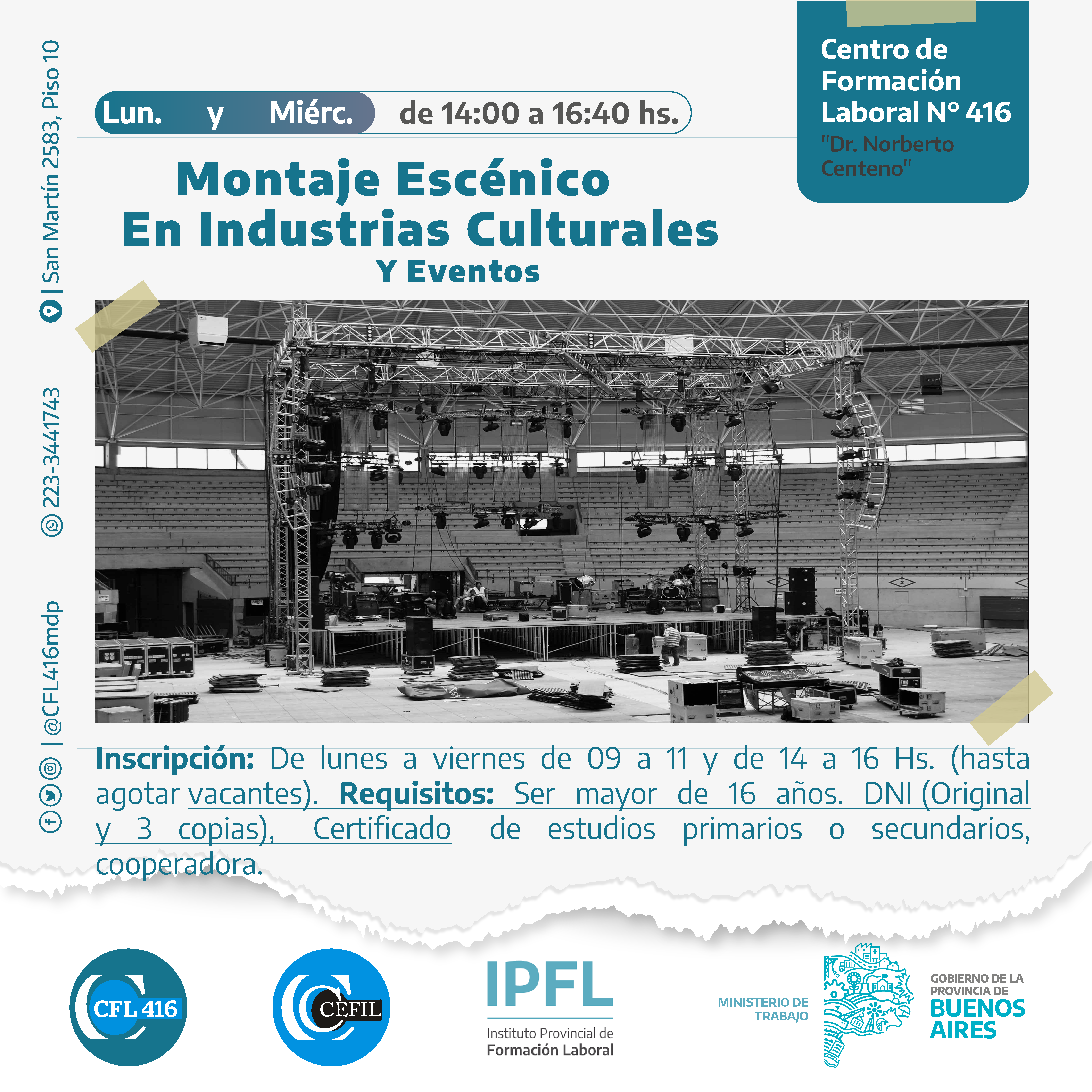 Montaje Escénico en Industrias Culturales y Eventos